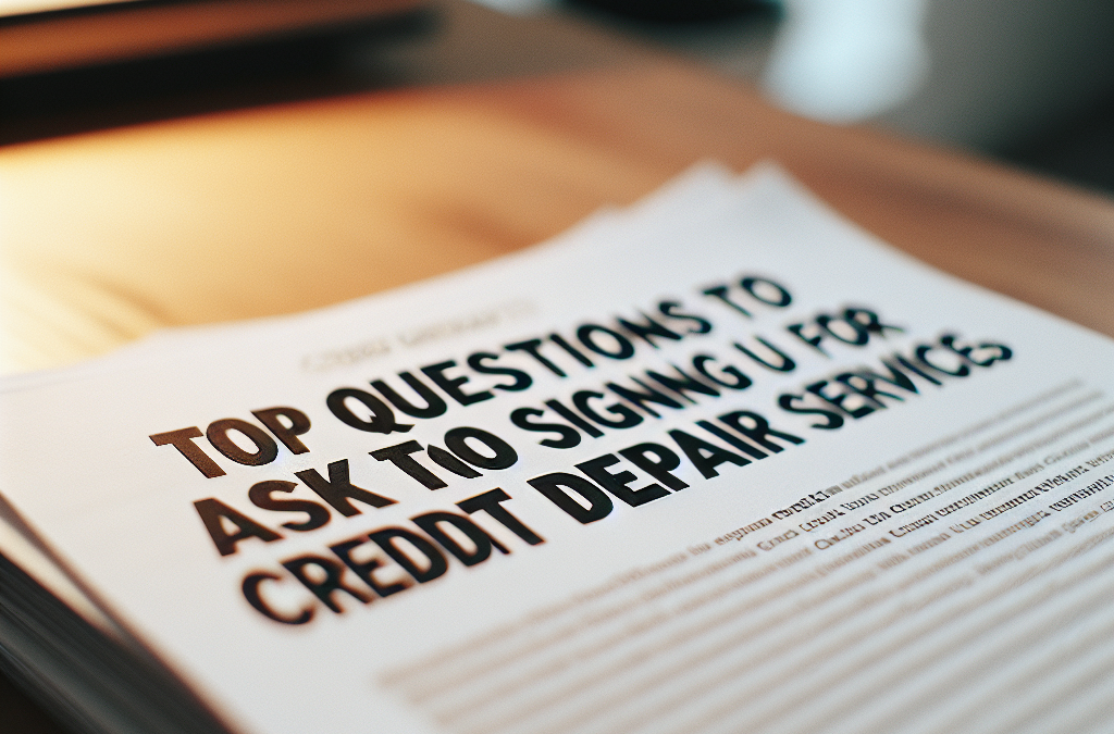 “Top Questions to Ask Before Signing Up for Credit Repair Services”