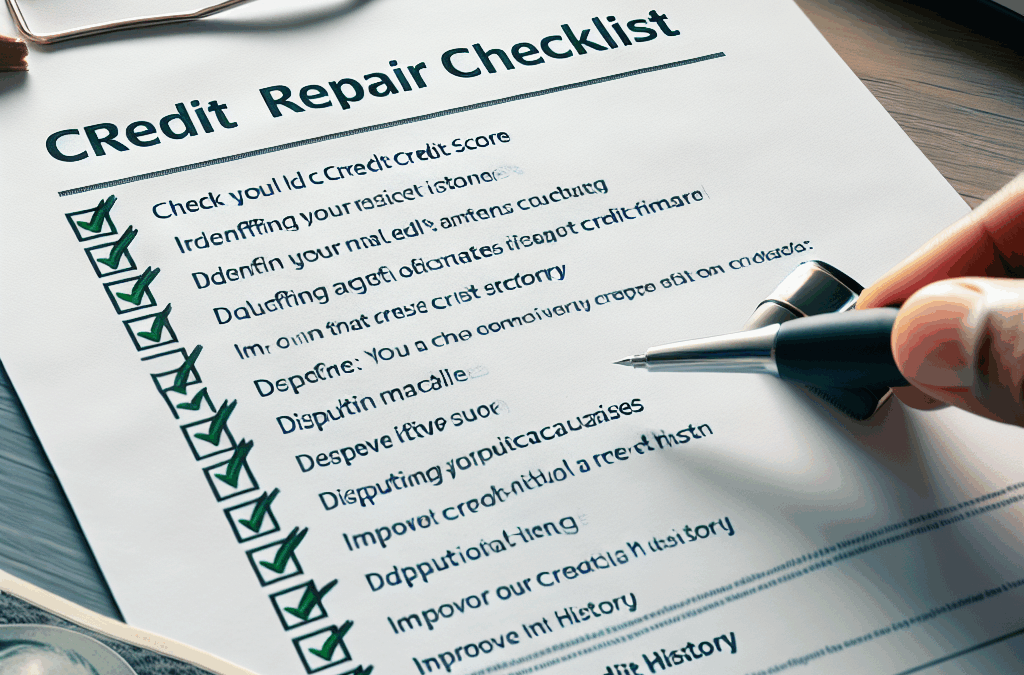 credit repair checklist