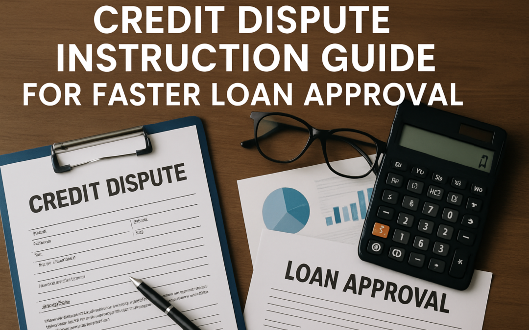 Credit Dispute Instruction Guide For Faster Loan Approval
